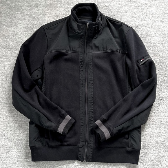 Tommy Hilfiger Black Heavy Duty Zip-Up Jacket - Picture 1 of 10